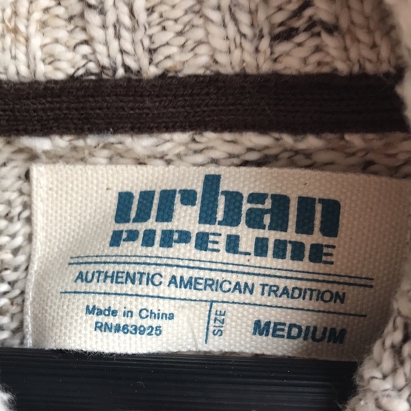 Urban Pipeline NWT Boy’s mock Neck Sweater Cream Heathered Cotton Blend sz Med - Picture 7 of 9